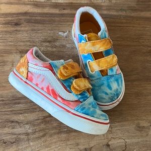 Multi-color Tie-Dye Toddler Vans size 7 (unisex)